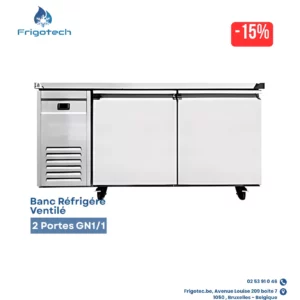 FR-D1500F/ Table réfrigérée négative 2 portes