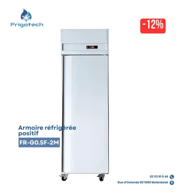 FR-G0.5F-2M / Armoire réfrigérée positive 1 porte à Bruxelles GN2/1