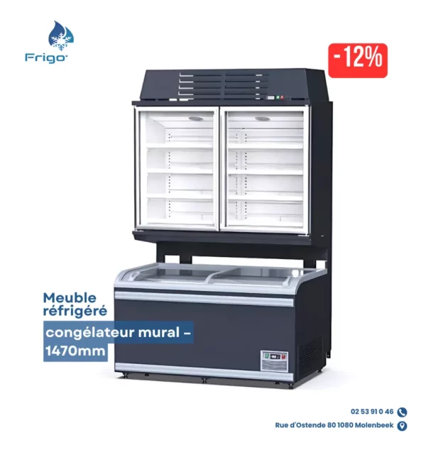 FR14B/X-L01+FR14A/ZTB-U/ Meuble réfrigéré/ Congélateur Armoire Mural de Supermarché 1470mm