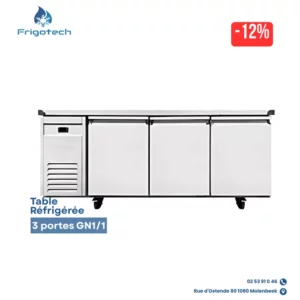 FR-D1800F/ Table réfrigérée négative professionnelle 3 portes en Belgique FR-D1800F